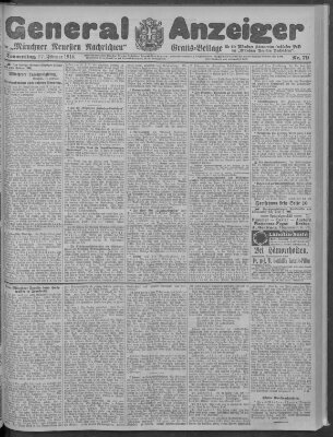 Münchner neueste Nachrichten Donnerstag 17. Februar 1910