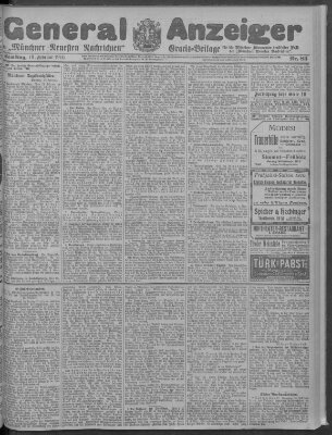 Münchner neueste Nachrichten Samstag 19. Februar 1910