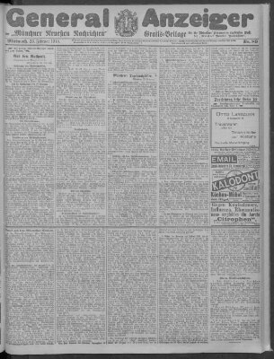 Münchner neueste Nachrichten Mittwoch 23. Februar 1910