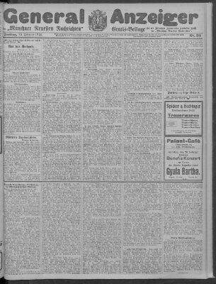 Münchner neueste Nachrichten Freitag 25. Februar 1910