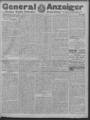 Münchner neueste Nachrichten Donnerstag 2. Juni 1910