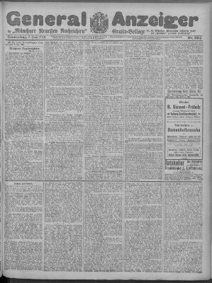 Münchner neueste Nachrichten Donnerstag 9. Juni 1910