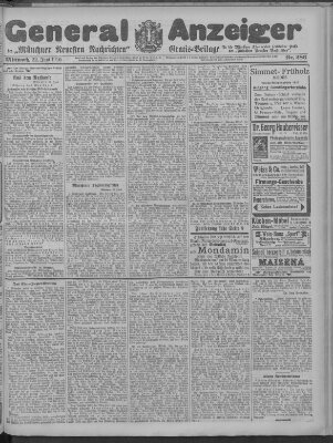 Münchner neueste Nachrichten Mittwoch 22. Juni 1910