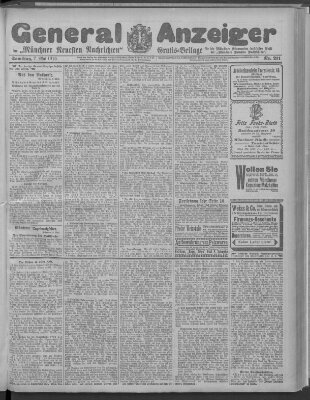 Münchner neueste Nachrichten Samstag 7. Mai 1910