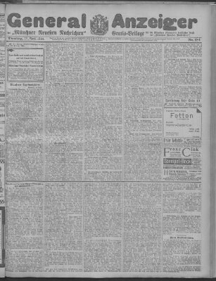 Münchner neueste Nachrichten Dienstag 19. April 1910