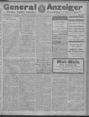 Münchner neueste Nachrichten Mittwoch 20. April 1910