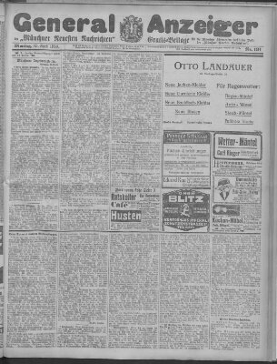 Münchner neueste Nachrichten Montag 25. April 1910