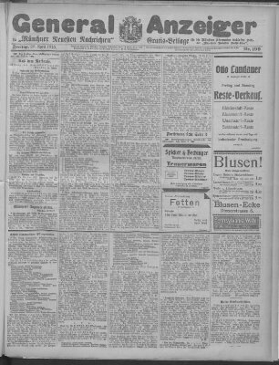 Münchner neueste Nachrichten Freitag 29. April 1910