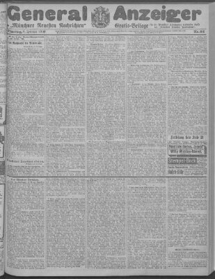 Münchner neueste Nachrichten Dienstag 9. Februar 1909