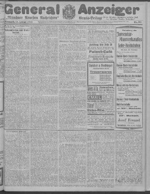 Münchner neueste Nachrichten Mittwoch 24. Februar 1909