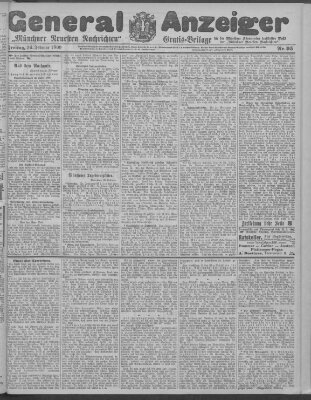 Münchner neueste Nachrichten Freitag 26. Februar 1909