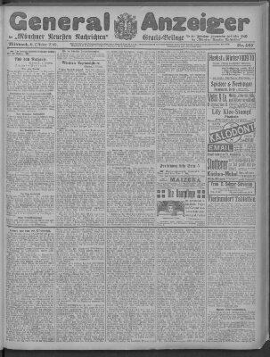 Münchner neueste Nachrichten Mittwoch 6. Oktober 1909