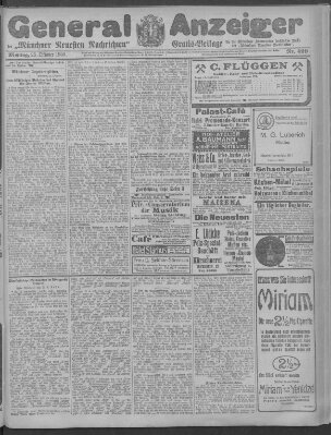 Münchner neueste Nachrichten Montag 25. Oktober 1909