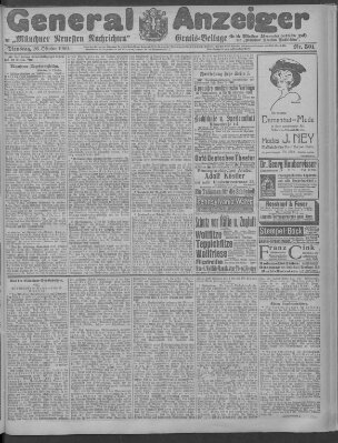 Münchner neueste Nachrichten Dienstag 26. Oktober 1909