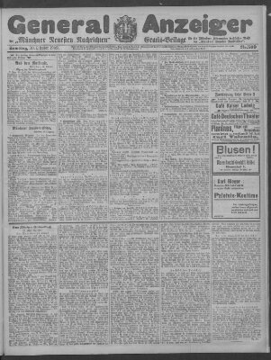 Münchner neueste Nachrichten Samstag 30. Oktober 1909