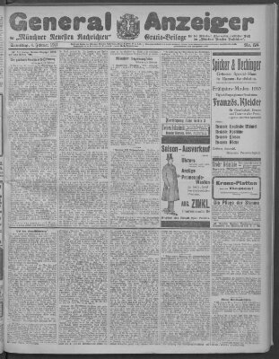 Münchner neueste Nachrichten Samstag 4. Februar 1911