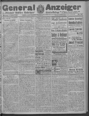 Münchner neueste Nachrichten Montag 6. Februar 1911