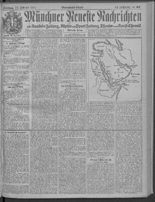 Münchner neueste Nachrichten Freitag 10. Februar 1911