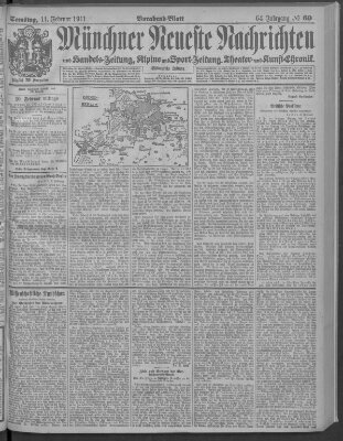 Münchner neueste Nachrichten Samstag 11. Februar 1911