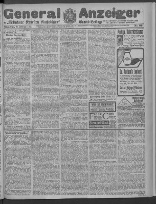 Münchner neueste Nachrichten Dienstag 21. Februar 1911