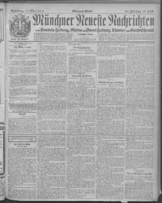 Münchner neueste Nachrichten Samstag 11. März 1911