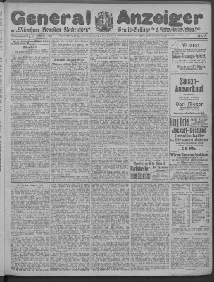 Münchner neueste Nachrichten Donnerstag 5. Januar 1911