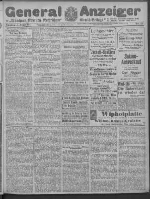 Münchner neueste Nachrichten Samstag 7. Januar 1911