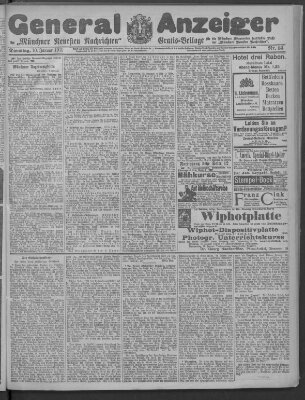 Münchner neueste Nachrichten Dienstag 10. Januar 1911