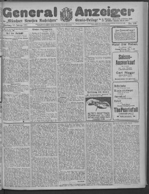 Münchner neueste Nachrichten Freitag 13. Januar 1911