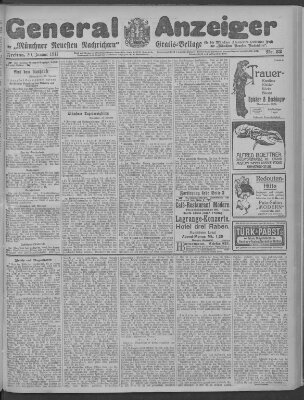 Münchner neueste Nachrichten Freitag 20. Januar 1911