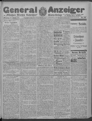 Münchner neueste Nachrichten Montag 23. Januar 1911