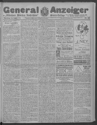 Münchner neueste Nachrichten Dienstag 24. Januar 1911