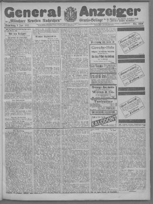 Münchner neueste Nachrichten Samstag 3. Juni 1911