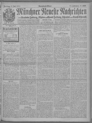 Münchner neueste Nachrichten Freitag 9. Juni 1911