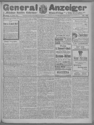 Münchner neueste Nachrichten Montag 12. Juni 1911