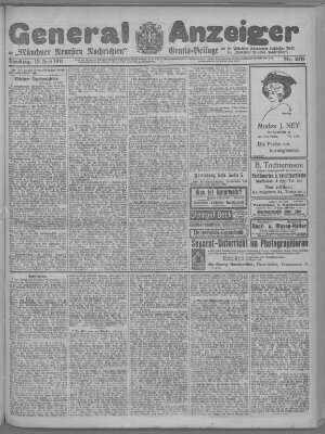 Münchner neueste Nachrichten Dienstag 13. Juni 1911