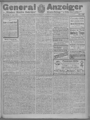 Münchner neueste Nachrichten Samstag 17. Juni 1911