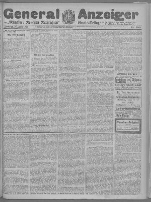 Münchner neueste Nachrichten Freitag 23. Juni 1911