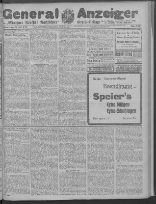 Münchner neueste Nachrichten Samstag 22. Juli 1911