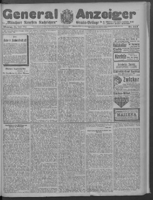 Münchner neueste Nachrichten Montag 24. Juli 1911