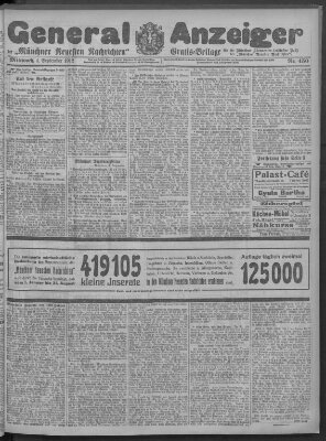 Münchner neueste Nachrichten Mittwoch 4. September 1912