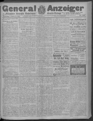 Münchner neueste Nachrichten Sonntag 8. September 1912