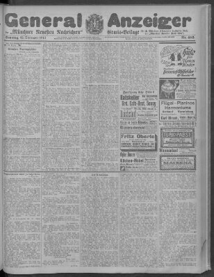 Münchner neueste Nachrichten Sonntag 22. September 1912