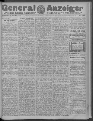 Münchner neueste Nachrichten Mittwoch 25. September 1912