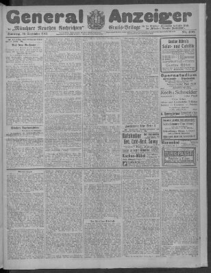 Münchner neueste Nachrichten Sonntag 29. September 1912