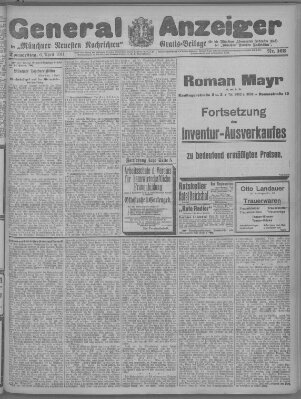 Münchner neueste Nachrichten Donnerstag 6. April 1911