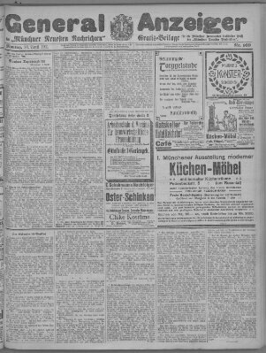 Münchner neueste Nachrichten Montag 10. April 1911