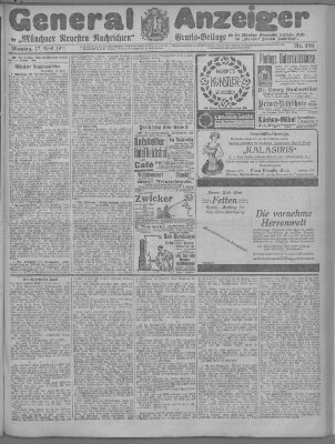 Münchner neueste Nachrichten Montag 17. April 1911