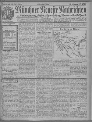 Münchner neueste Nachrichten Mittwoch 19. April 1911