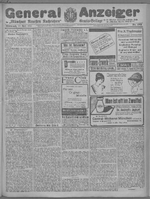 Münchner neueste Nachrichten Mittwoch 19. April 1911